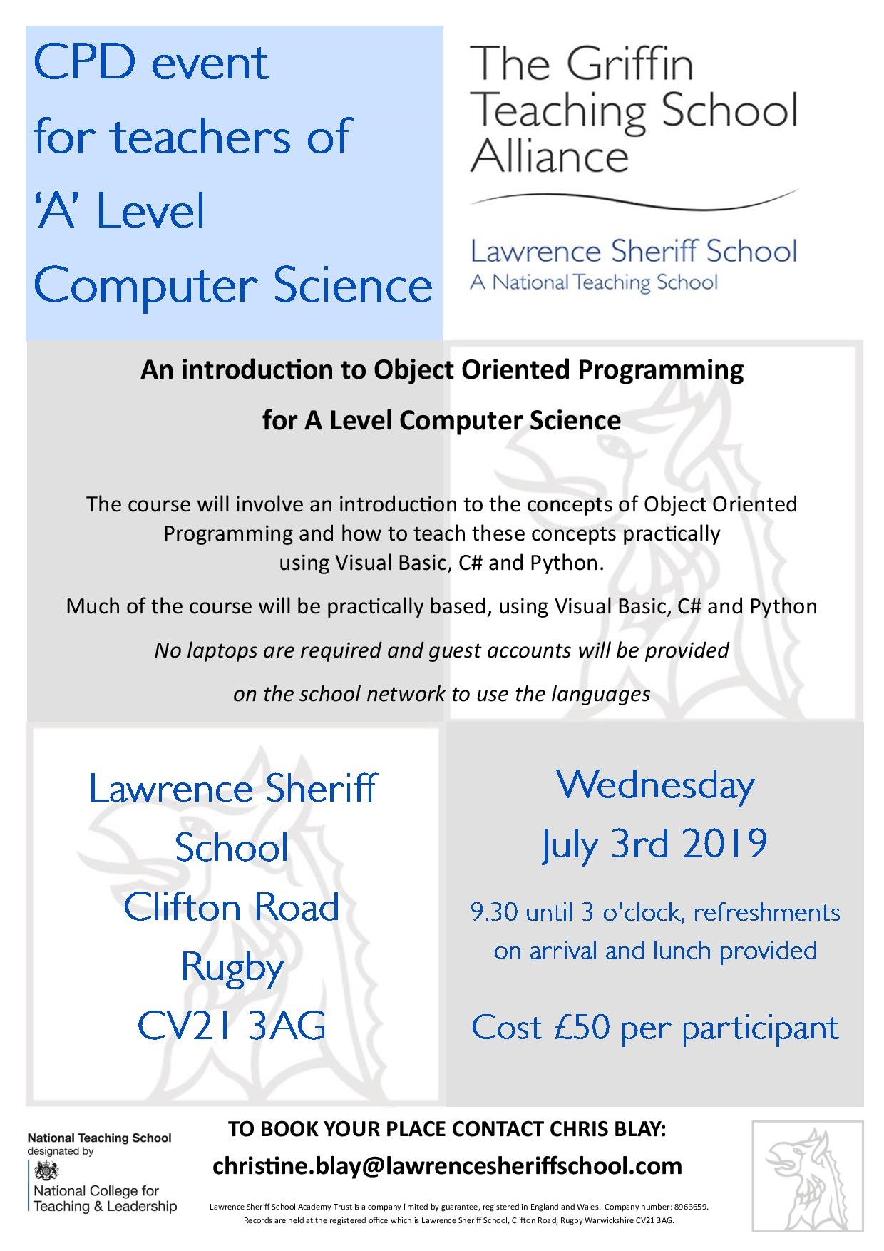 Computer science CPD July 2019