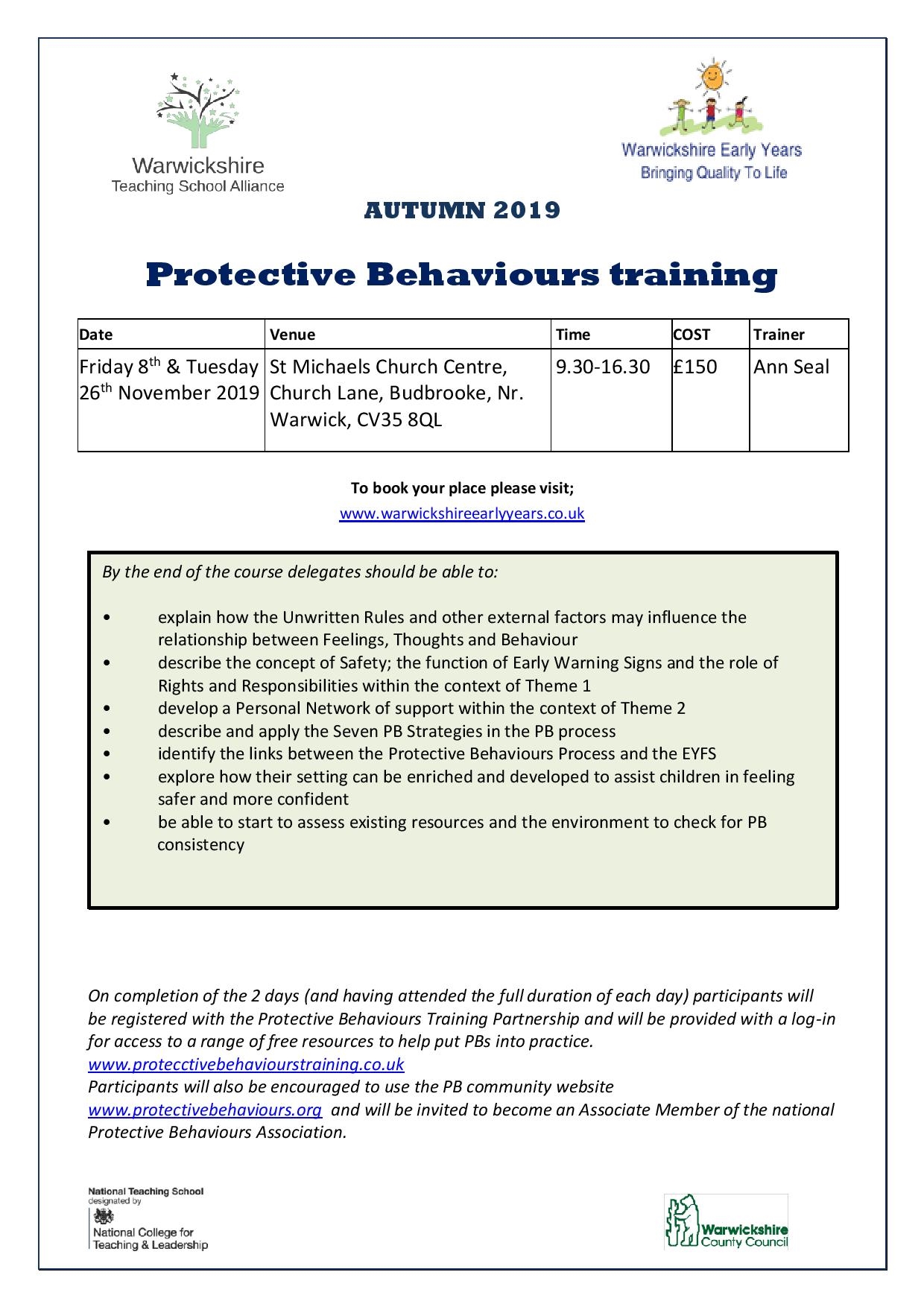 Protective Behaviours training